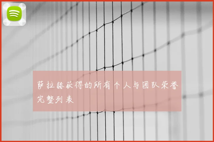 萨拉赫获得的所有个人与团队荣誉完整列表